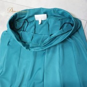 社交ダンス 衣装 トップス ブラウス スカート ツーピース セットアップ グリーン系 ブルー系 kanae dance 青緑 グリーン ブルー 無地 伸縮 ストレッチ パーティ 発表会 レッスン 練習着 おしゃれ 軽い レディース Mサイズ セットアップ衣装 舞台衣装 シンプル