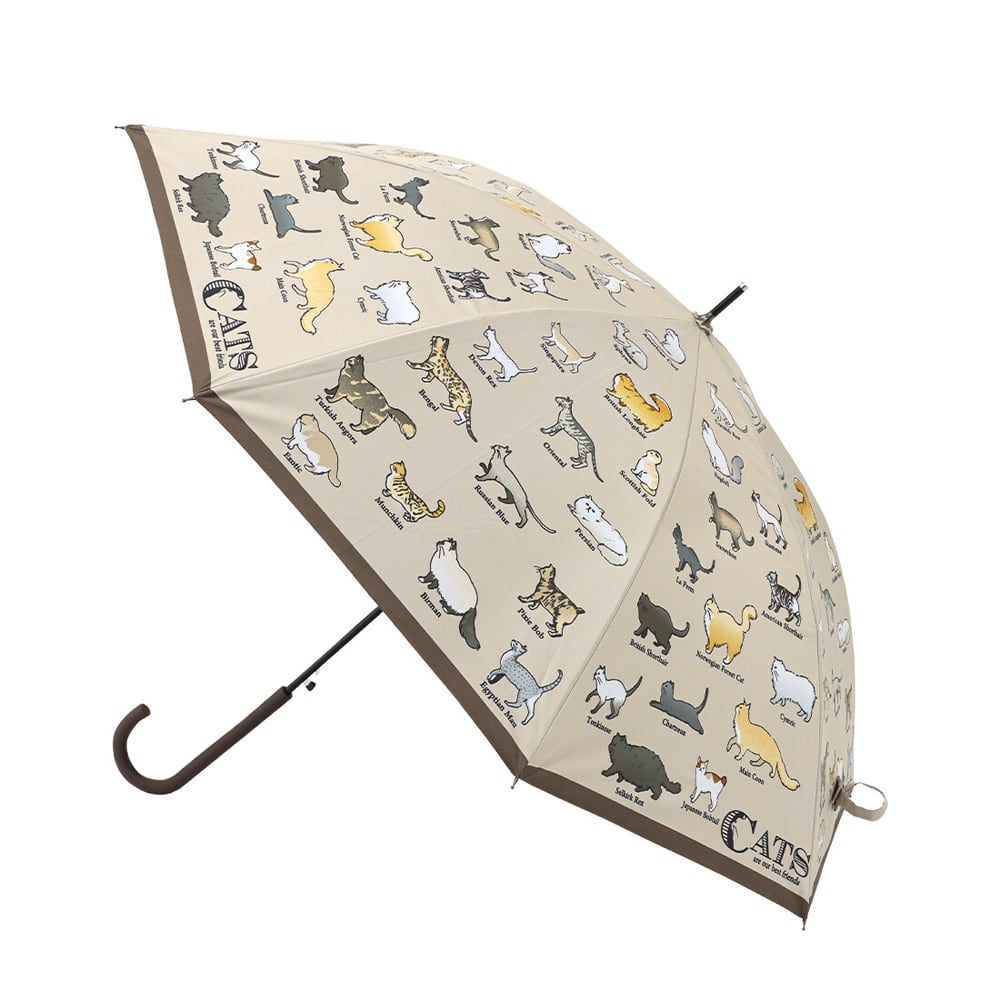 猫傘(晴雨兼用おりたたみ雨傘日傘ねこ刺繍) | マスノヤ衣料品店