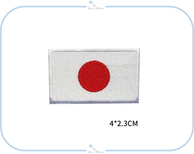 ES46 アップリケ 刺繍 日本 国旗 ニッポン JAPAN 日の丸 スポーツ ハンドメイド 材料 リメイク 素材 手芸 アイロン ワッペン デザイン