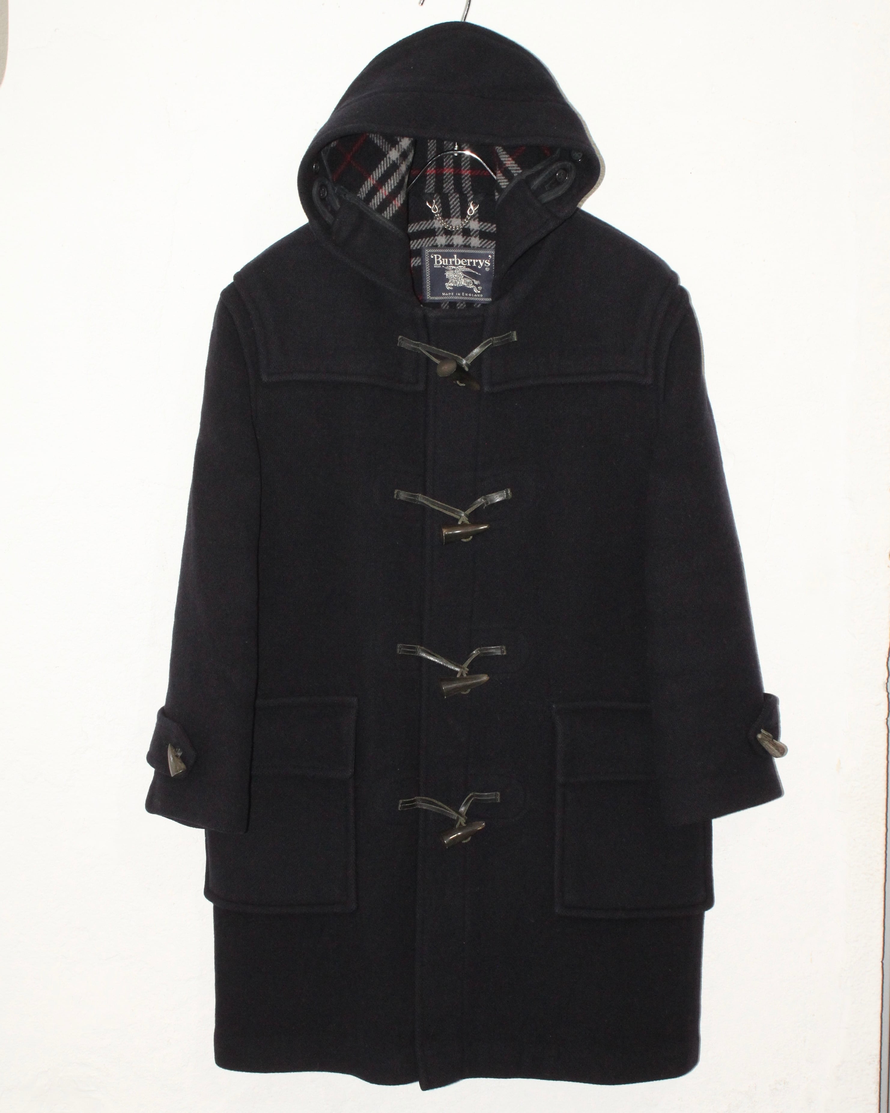 80s Burberry Melton Wool Duffle Coat ENGLAND製