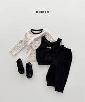 韓国子供服 / BONITO / 26Autumn / ミニワッフルベストセットアップ / 秋服 *12M~JM *