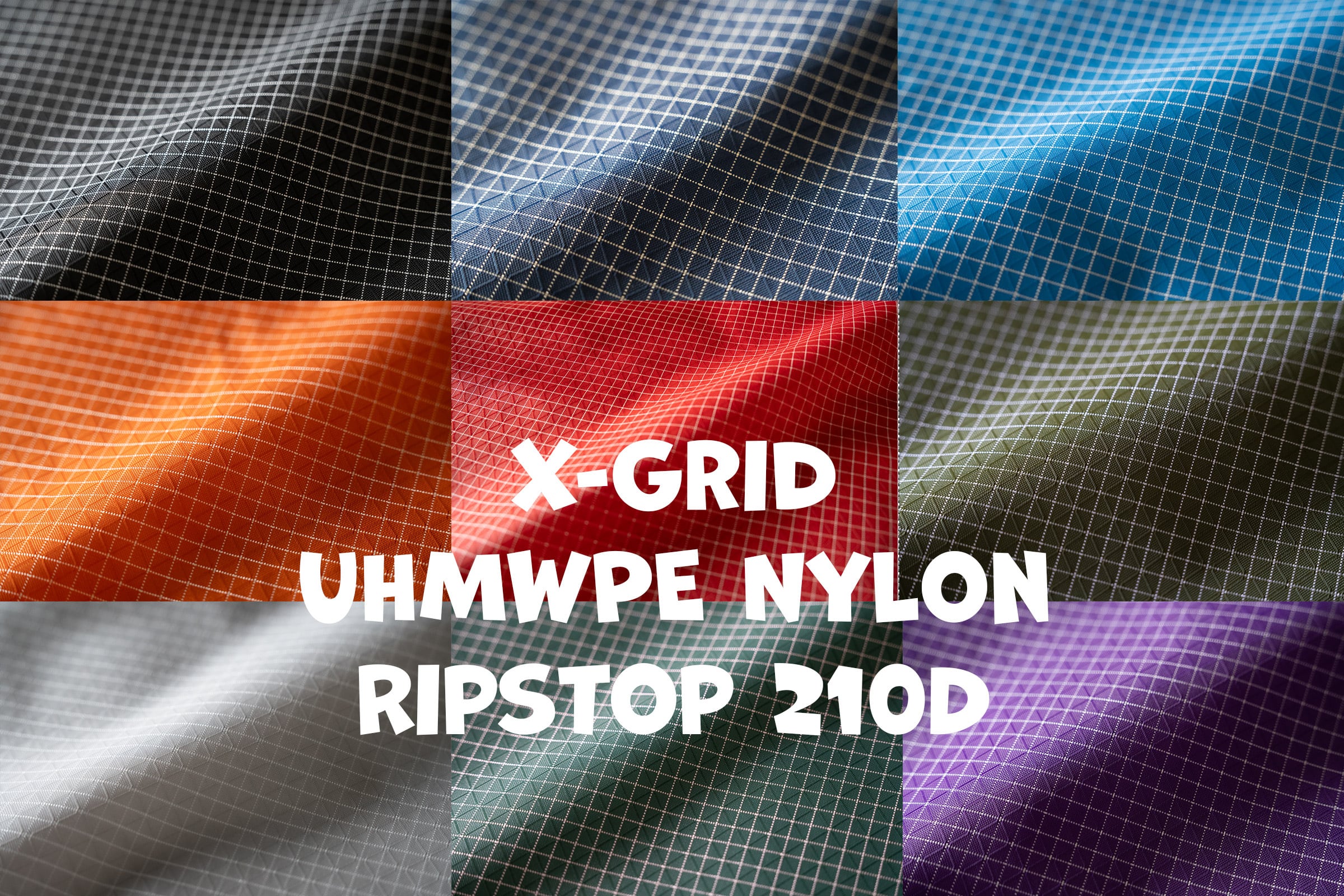 【生地販売】X-Grid UHMWPE Nylon Ripstop 210D