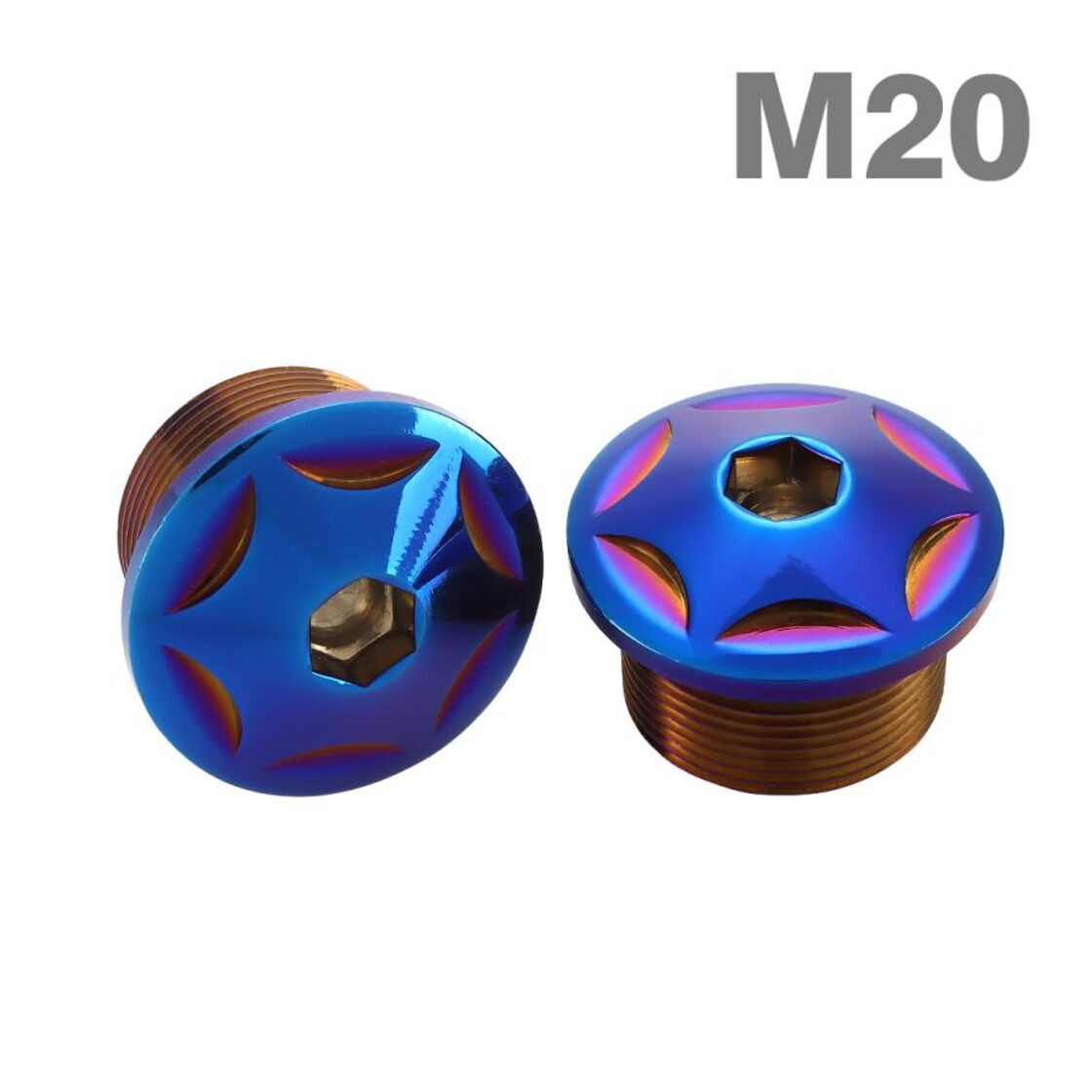フロントフォーク トップ キャップ ボルト M20×10mm 左右セット 