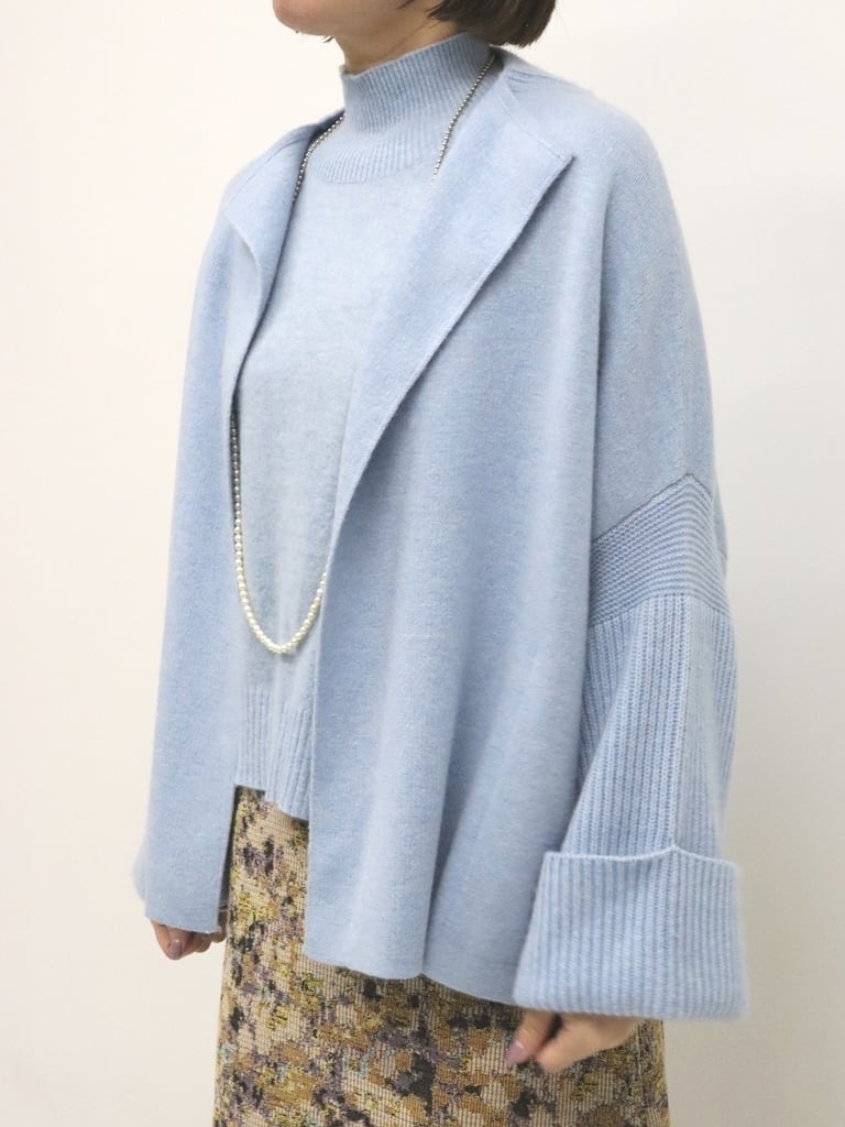 フィロカシミアカーディガン(ブルー)