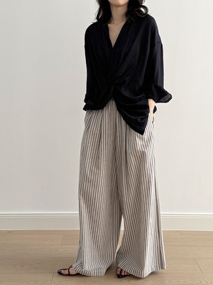 オーバーサイズノットデザインシャツ W01309