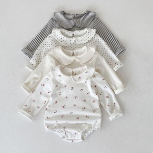 【BABY】秋新作ベビー コットン 長袖ロンパース