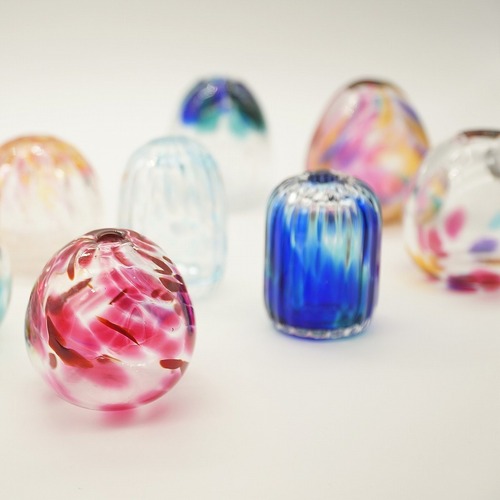 一輪挿しＨ～Ｍ【琉球ガラス工房 雫】