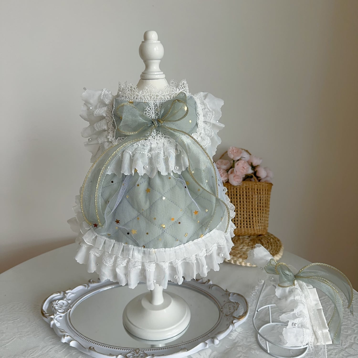 スターリーミントリボンドレス 00736