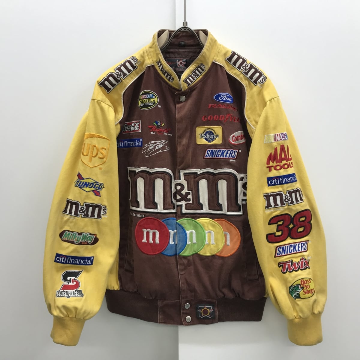 JH DESIGN m＆m エムアンドエム NASCAR レーシングジャケット 企業ロゴ刺繍多数入り 豪華ブルゾン