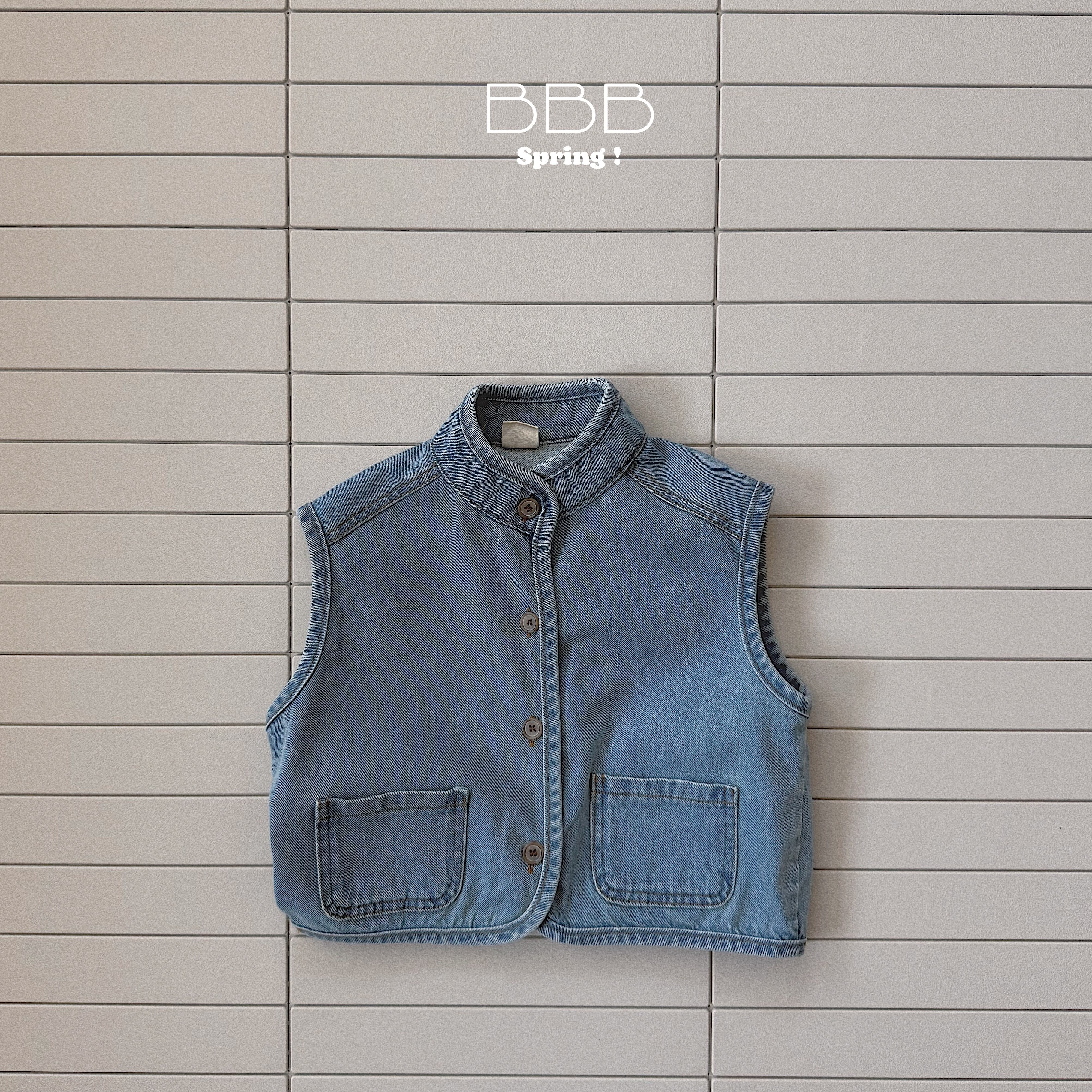 tiny denim vest【bellabanbina】※予約商品