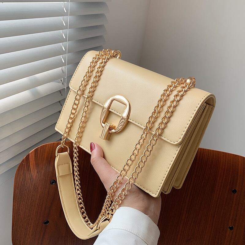 サマーチェーン スタイル 夏物 スクウェア メッセンジャーバッグ 手作りハンドバック81110169604