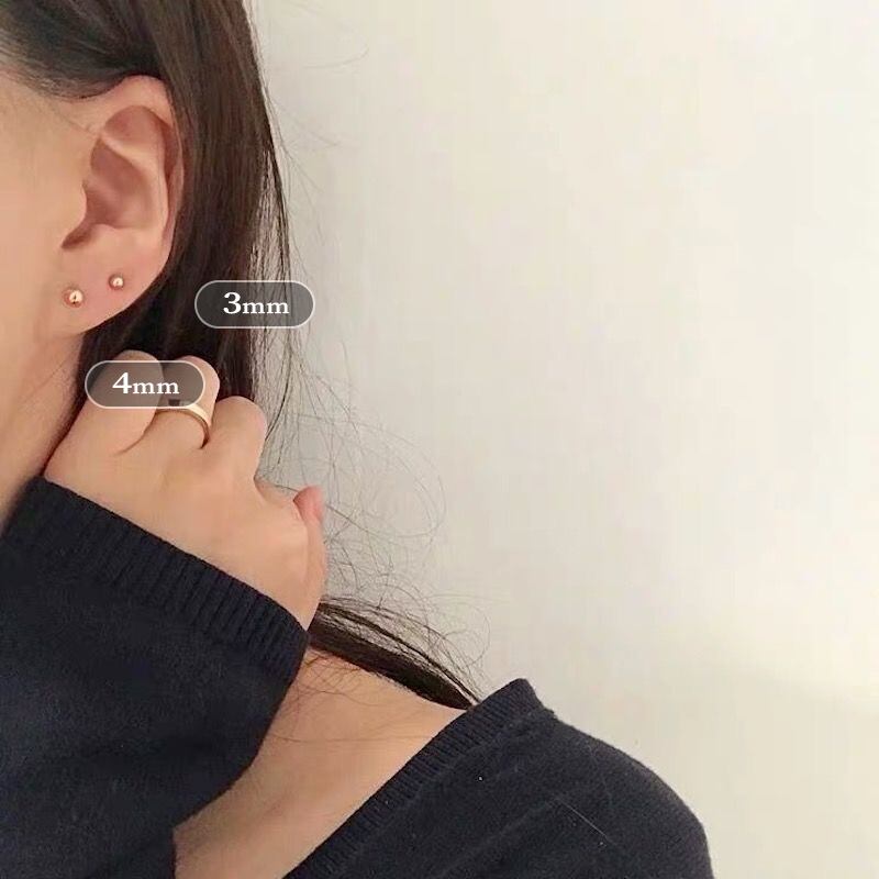 チタン 丸玉 ピアス サージカルステンレス ゴールド 極小 金属