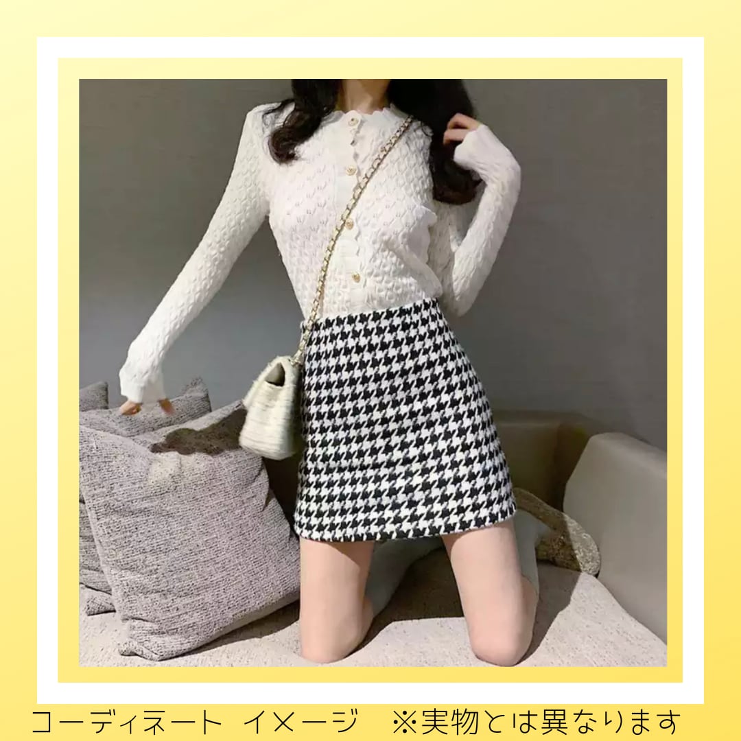 FORDMILLS ごつく 日本製千鳥格子柄スカートMサイズ FORDMILLS ごつく 日本製千鳥格子柄スカートMサイズ
