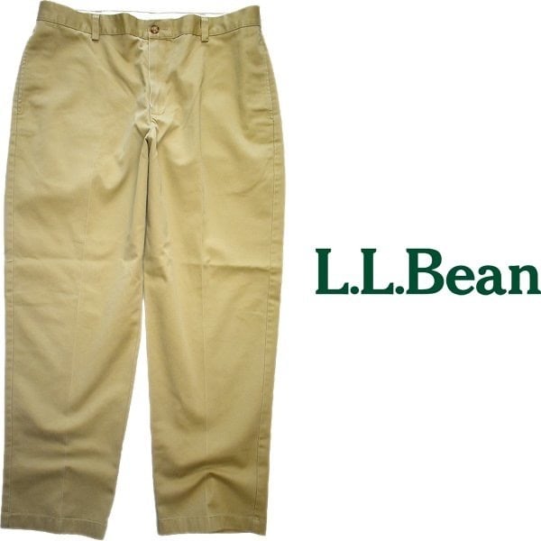 90s USA製 エルエルビーン L.L.Bean ワイド チノパンツ グレー