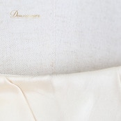 パーティ ドレス ワンピース fine feathers パーティドレス アイボリー クリーム 光沢 無地 編み上げ 演奏会 発表会 カラードレス ホワイト系 ベージュ系 パーティーファッション ドレスアップ フォーマル シンプル スタイリッシュ 大人女子 クラシック ロングドレス 着飾る 上品 おしゃれ レディース