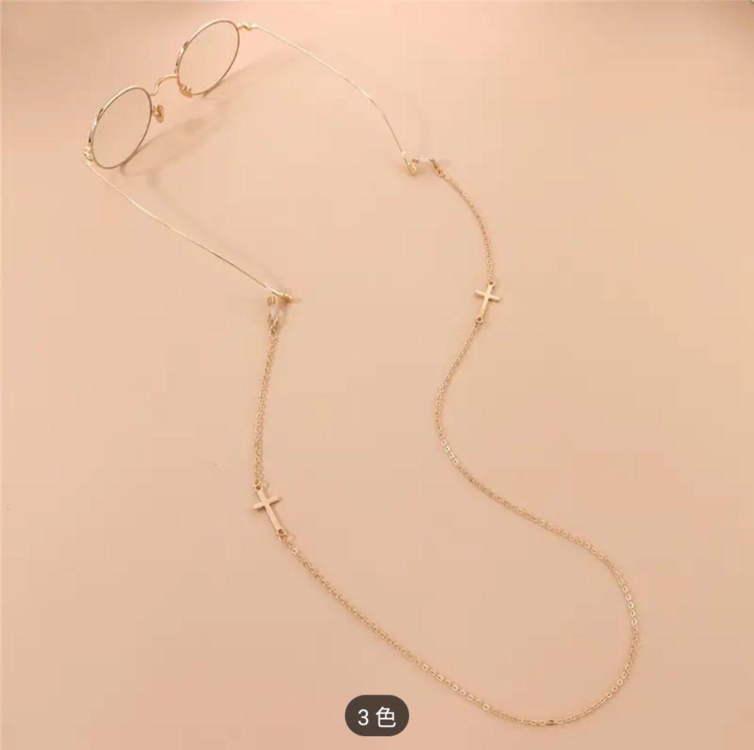 大好評♡おしゃれ メガネチェーン 十字架 ゴールド 可愛い かっこいい