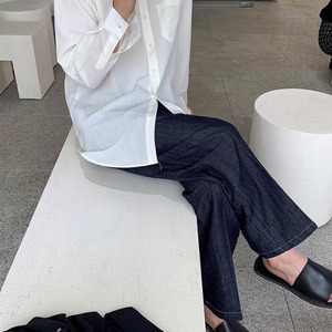 キレイめワイドレッグデニム　0657