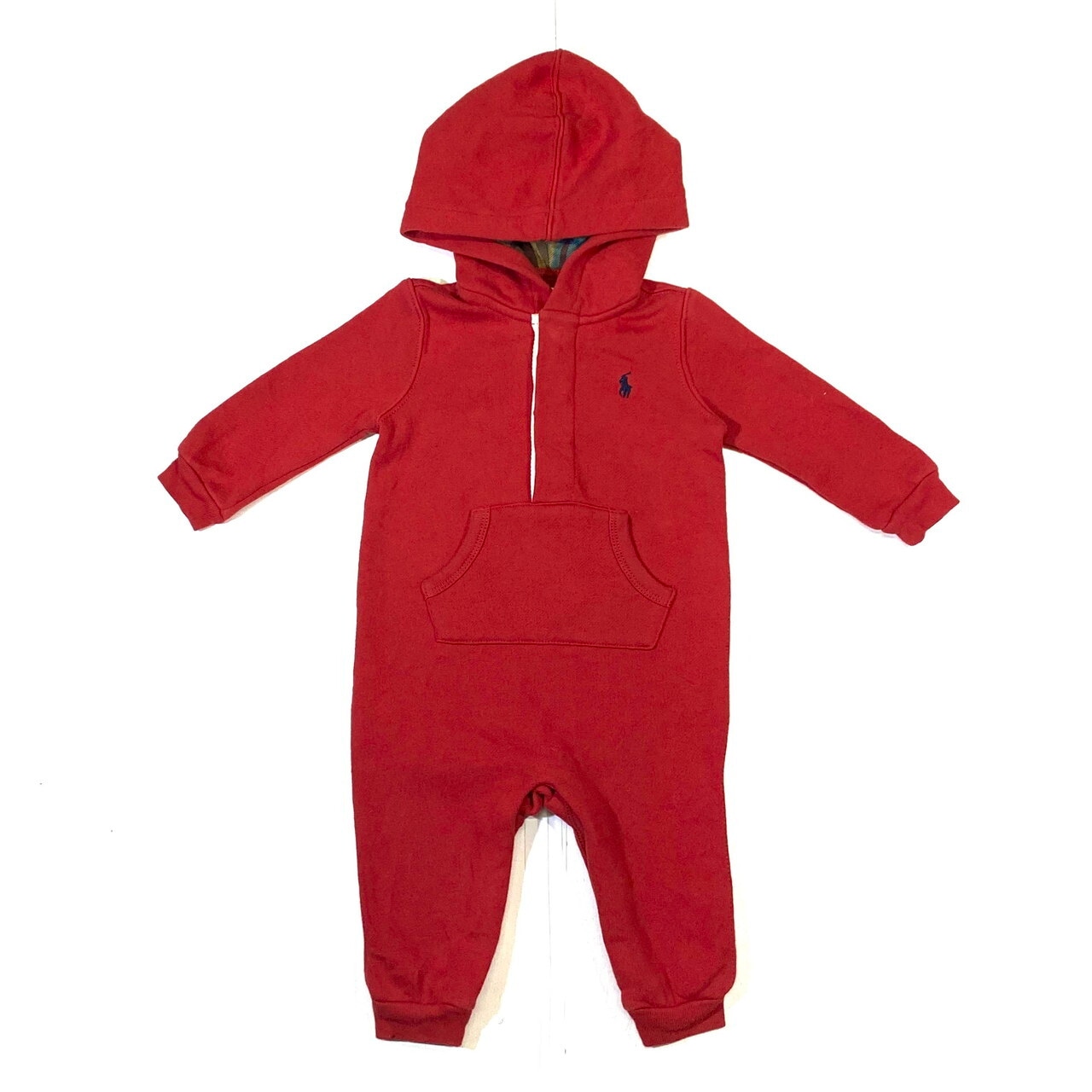 kids】ラルフローレン スウェットロンパース キッズ 9M 80cm 古着 