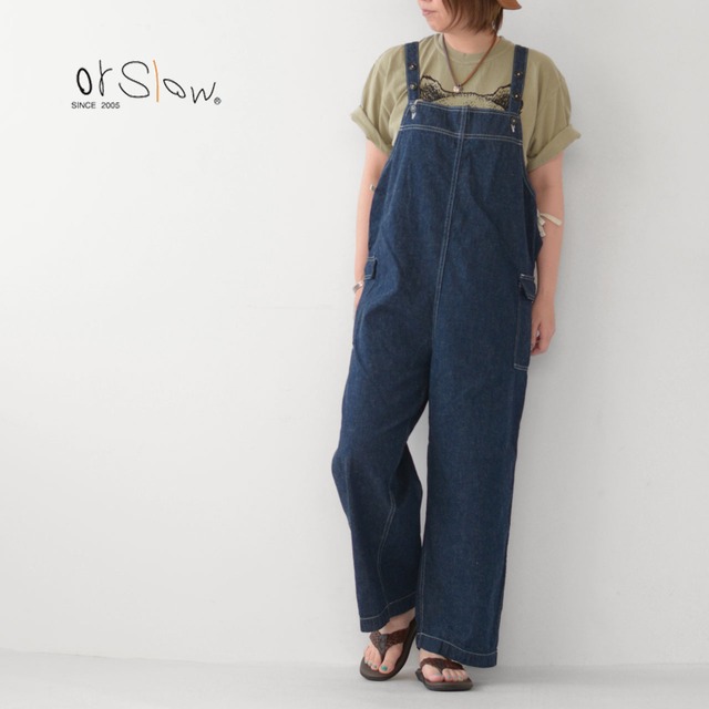 orslow [オアスロウ] US NAVY OVER PANTS [00-9100-81] USネイビーオーバーパンツ・オーバーオール・サロペット・LADY'S [2023SS]