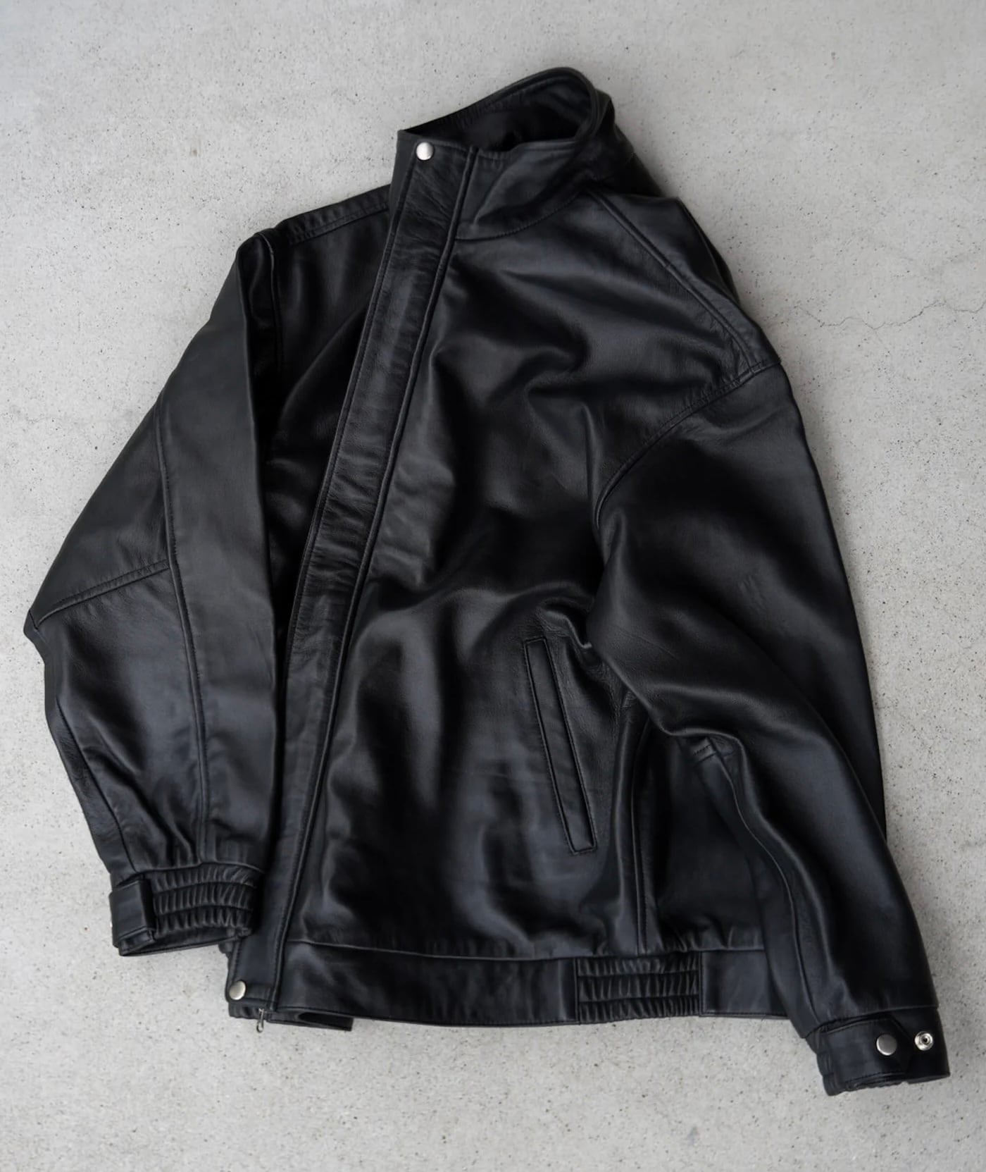 ジャケット・アウター EDIT CLOTHING sheep leather blouson edit clothing SHEEP LEATHER BLOUSON / black | SLOW