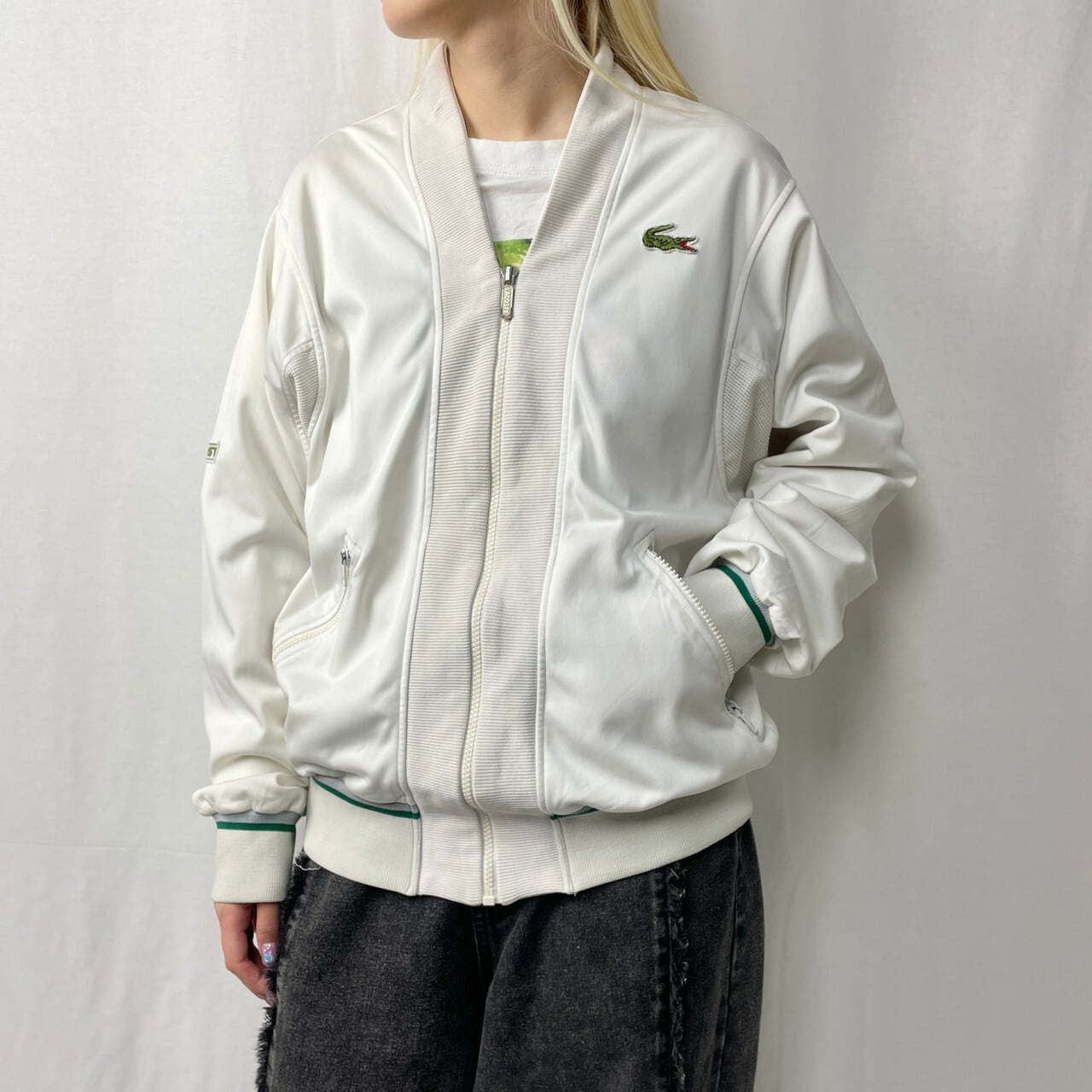 IZOT LACOSTE ベロア　70〜80s トラックジャケット ジャージ　緑