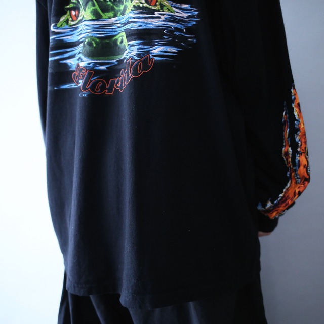 "HARLEY DAVIDSON"  front and back and sleeve printed l/s tee