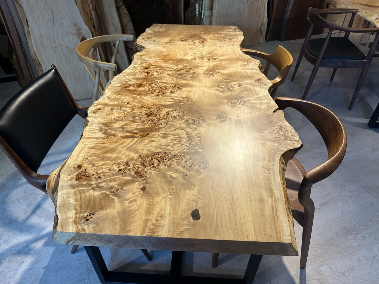 T様商談中3/6迄 【瘤杢】ポプラ瘤_1800×570-800×55_青山店_テーブル天