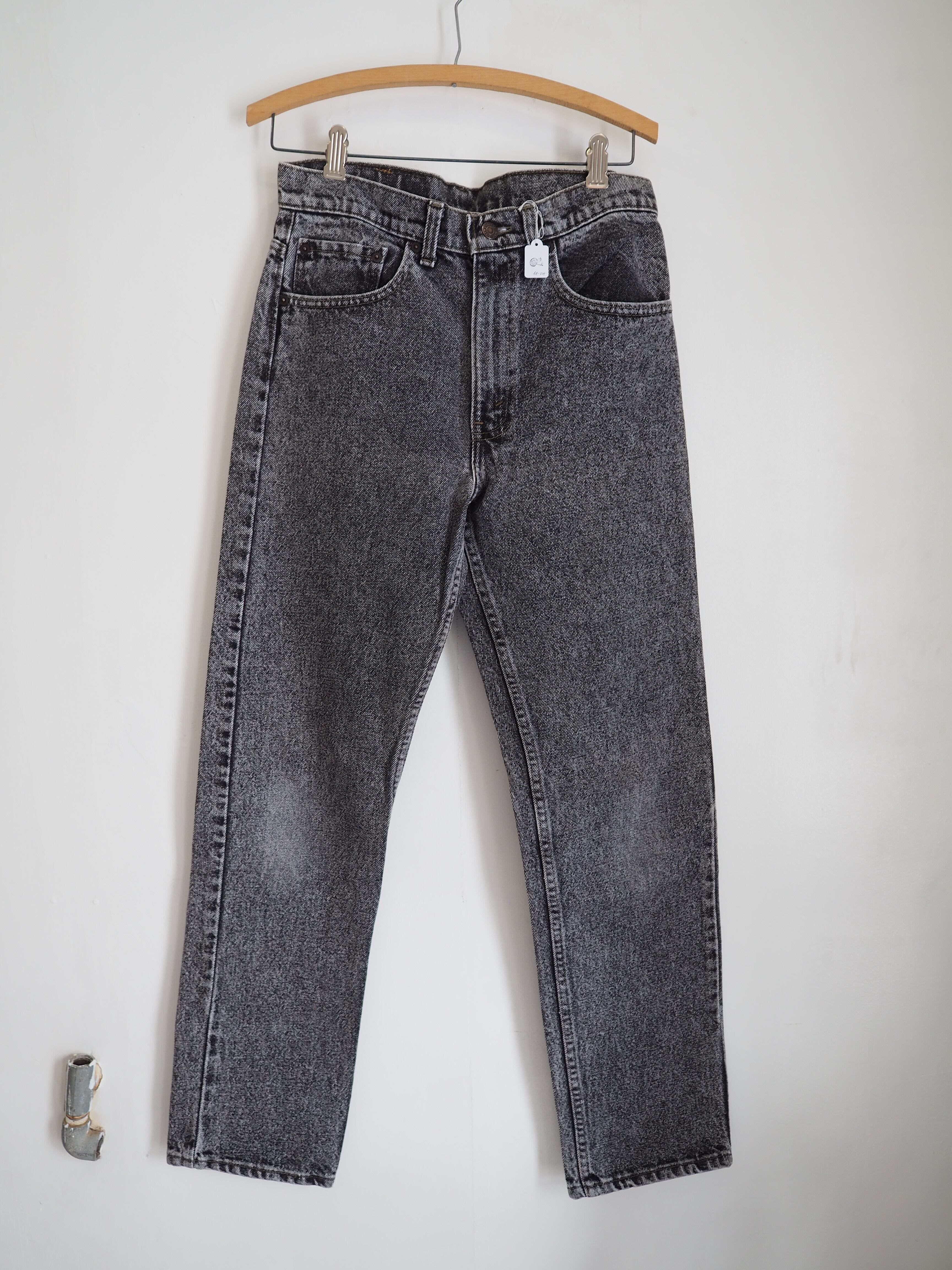 1990's USA Levi's 505-4861 Acid wash Black Denim Pants／W31