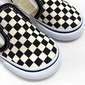 VANS SLIP-ON V T VN0A34885GX CHECKERBOARD BLACK/WHITE 12.0-15.0 ヴァンズ クラシック  スリッポン ベルクロ ベビーシューズ | スケボー通販 BACKDOOR