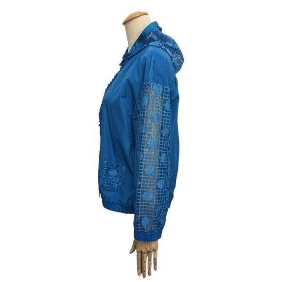 スーパービューティー パーカー タフタ 袖レース 2427027 ブルー 2024