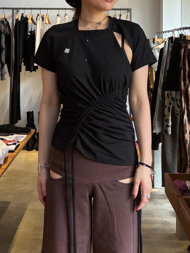 【26AW | WOMEN】Karlaidlaw  カーライドロー / トップス / Ruched Short Sleeve KLSS25-TOPZ