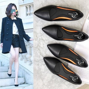 パンプス ローファー ヒール高3-7㎝ レディース 黒 21-25.5㎝ PUレザー 痛くない 歩きやすい OL ビジネス 25zm1011