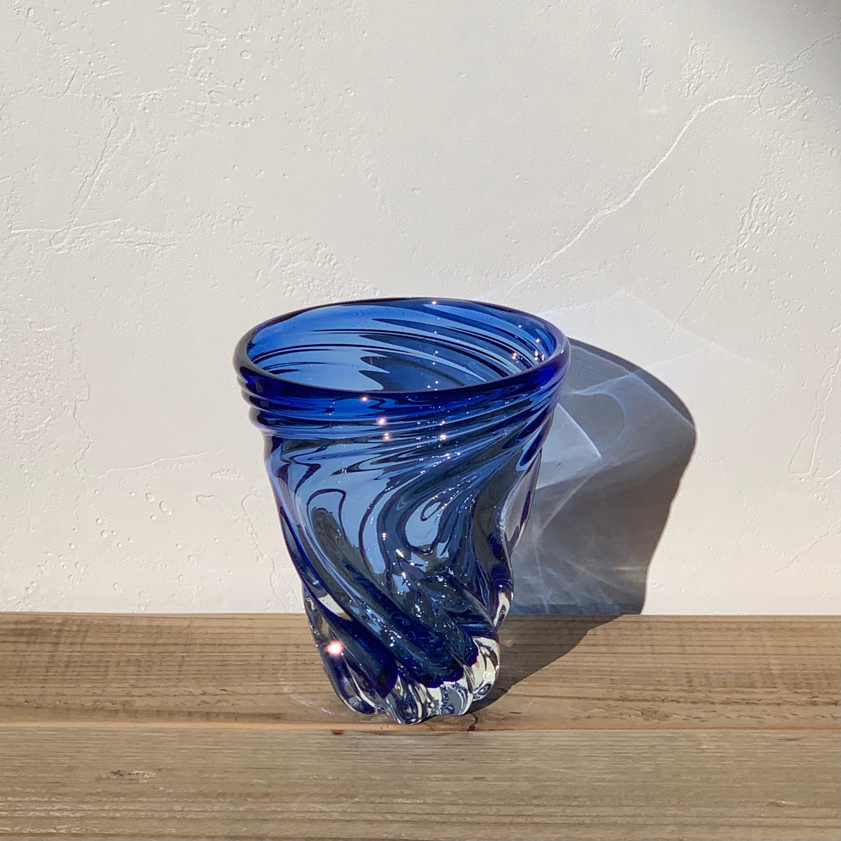 未使用)琉球ガラス ブルーガラスポット 琉球ガラス ｜ みんげい