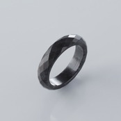 【16号】ブラックのキラメキがカッコいい！黒翡翠甲丸リング black facetcut ring A貨翡翠 jd_rg1410