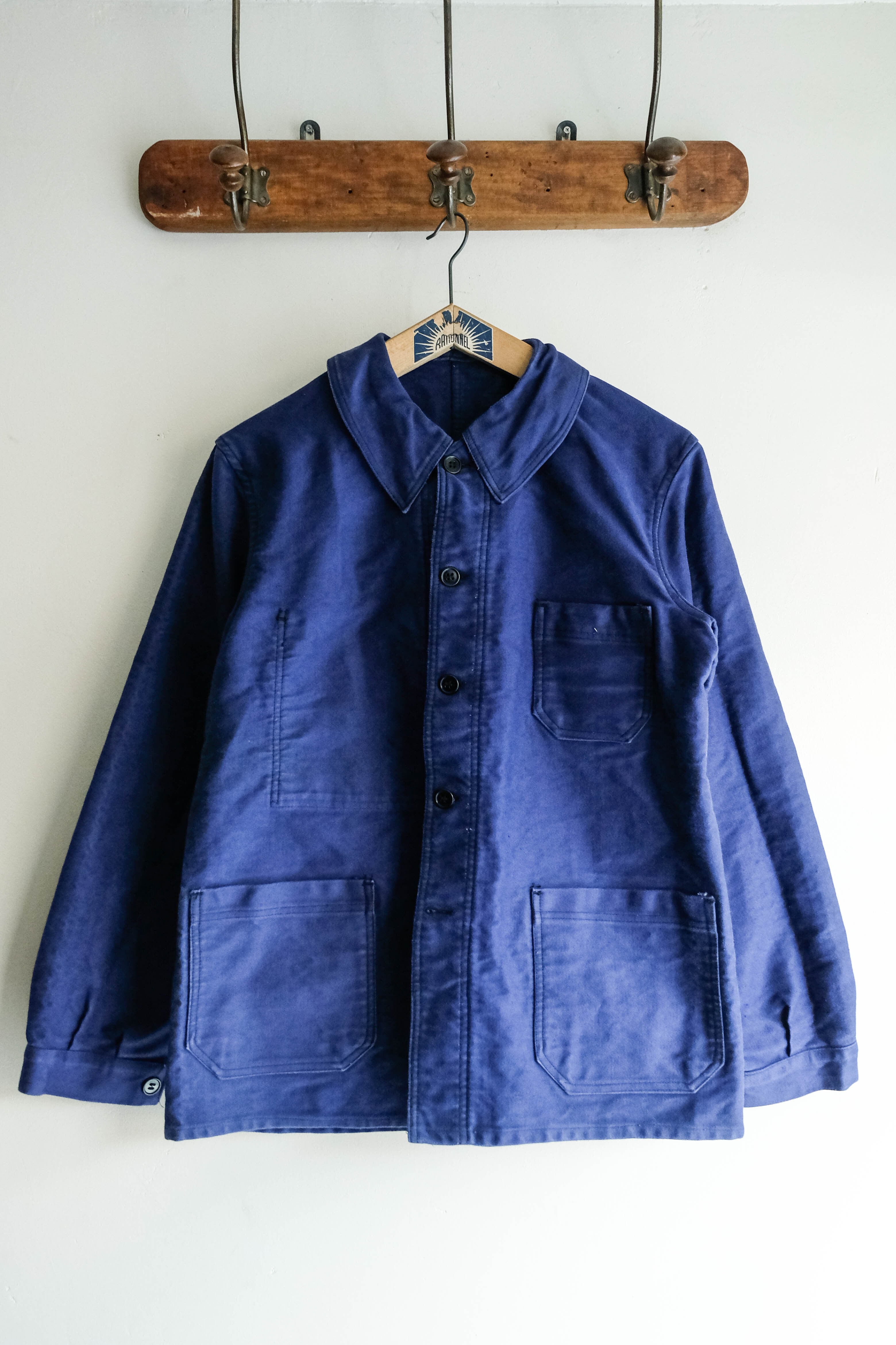 希少 黒入荷! 1950〜60s ブルーモールスキンジャケット カバーオール