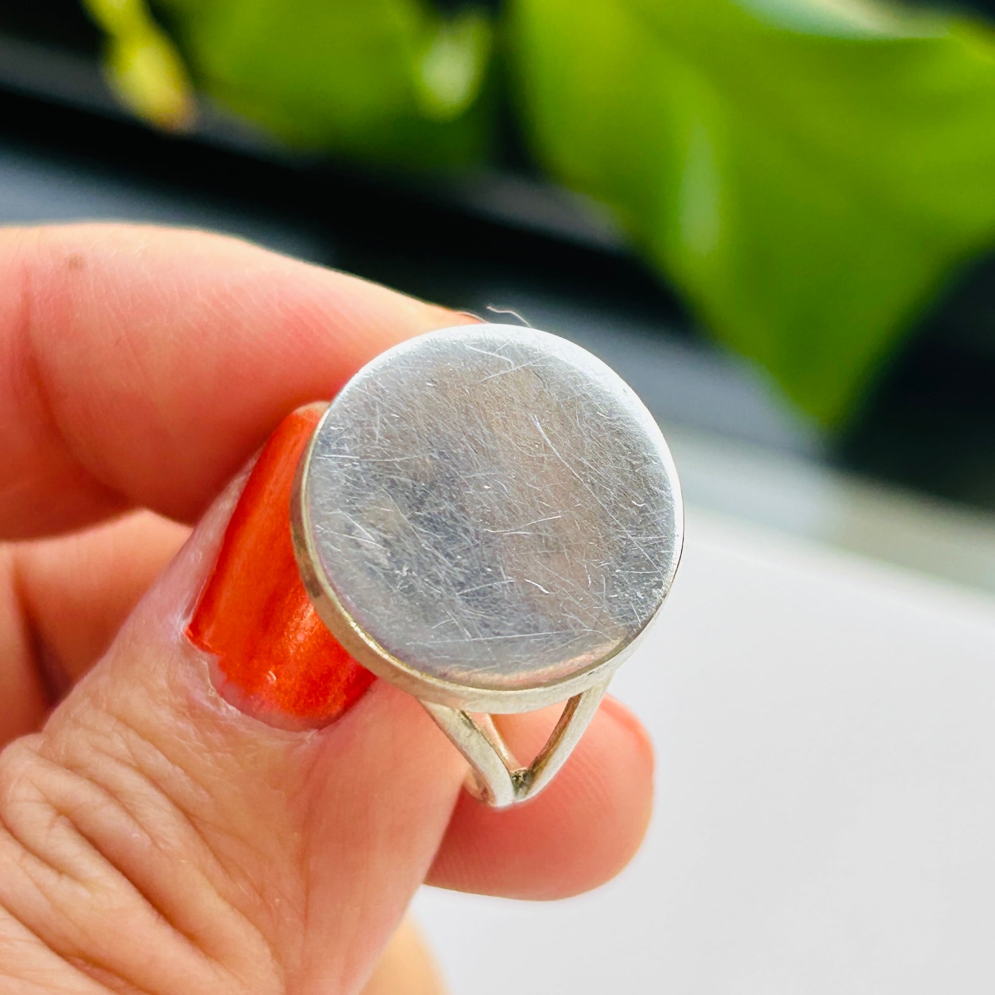 silver925 ヴィンテージリング 17号 牙 茎 宝石 【公式通販】