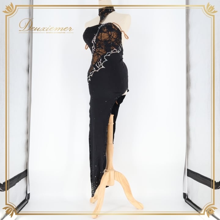 社交ダンス 衣装 ラテン ドレス ワンピース ラテンドレス レース デモ