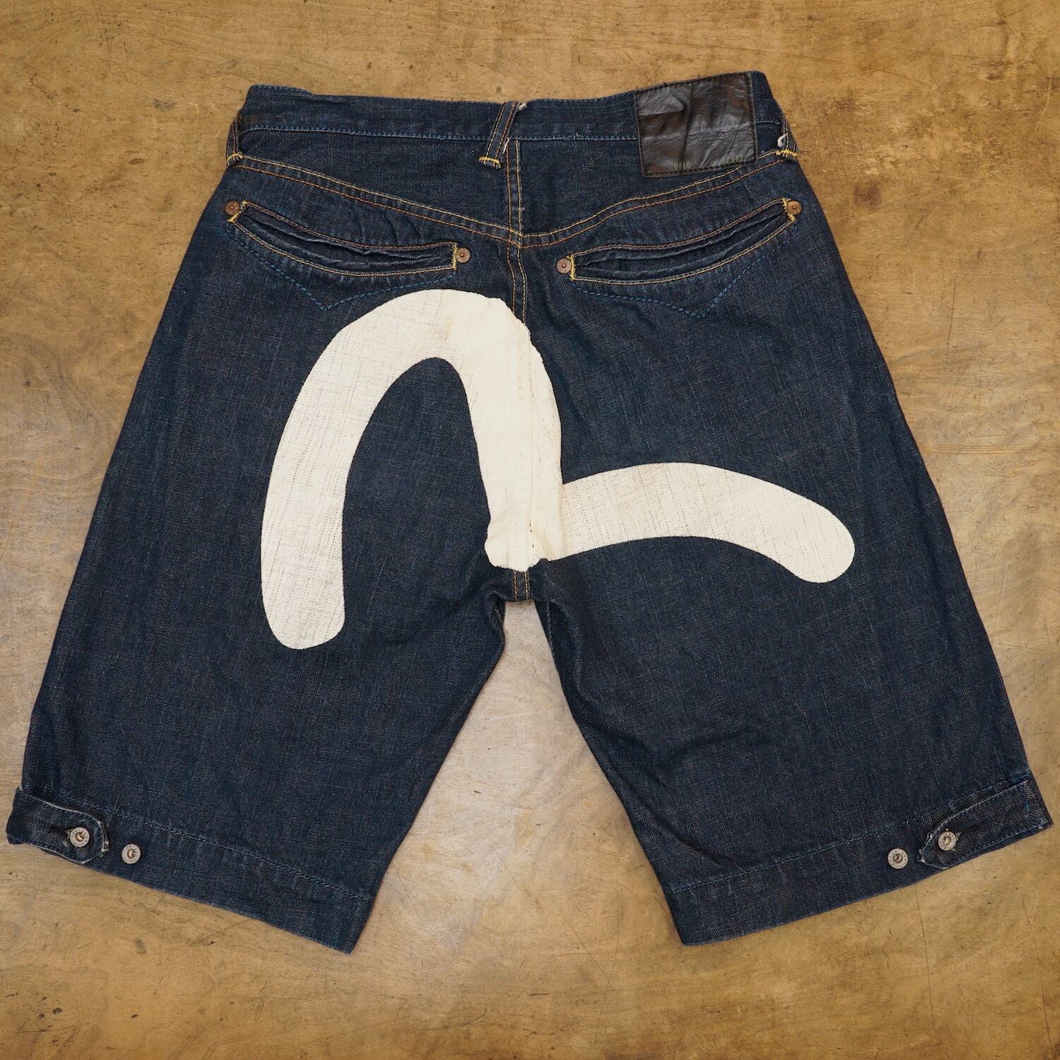 2757J EVISU エヴィス ショートパンツ 0010 デニム ジーパン ジーンズ ボタンフライ メンズ古着 サイズ32×12 | ANTIQUE  JOHN アンティーク ジョン powered by BASE