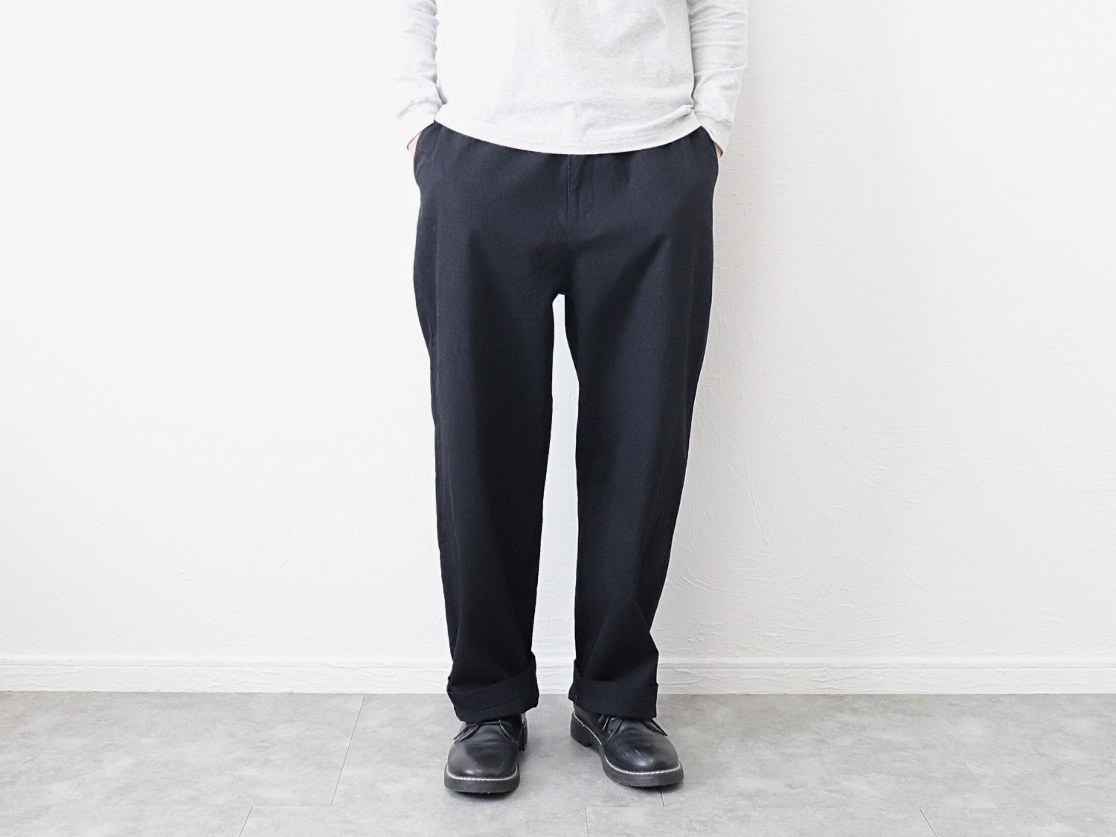 パンツ DENIM TROUSERS BLACK M have a good day / DENIM RELAX TROUSER PANTS - BLACK ハブアグッド