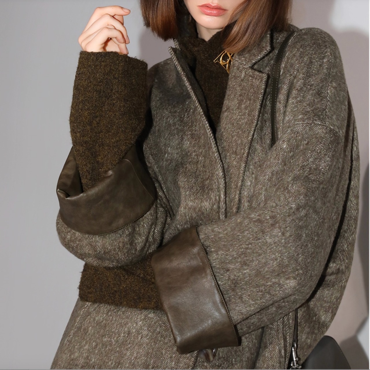 オープンカラー ヒップ丈 シングルブレスト ジャケット 00078・画像5