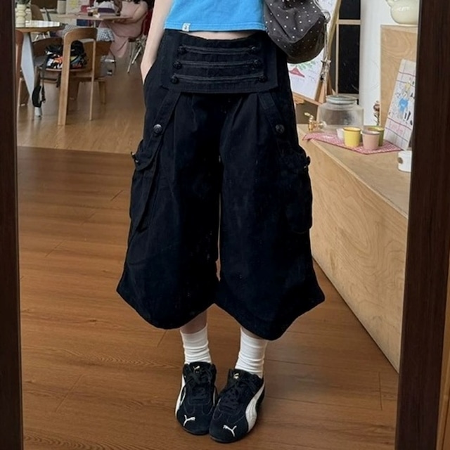 ナポレオンフロントフラップクロップドパンツ 2col R02463