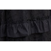 花柄シアー フリル ワンピース 00424