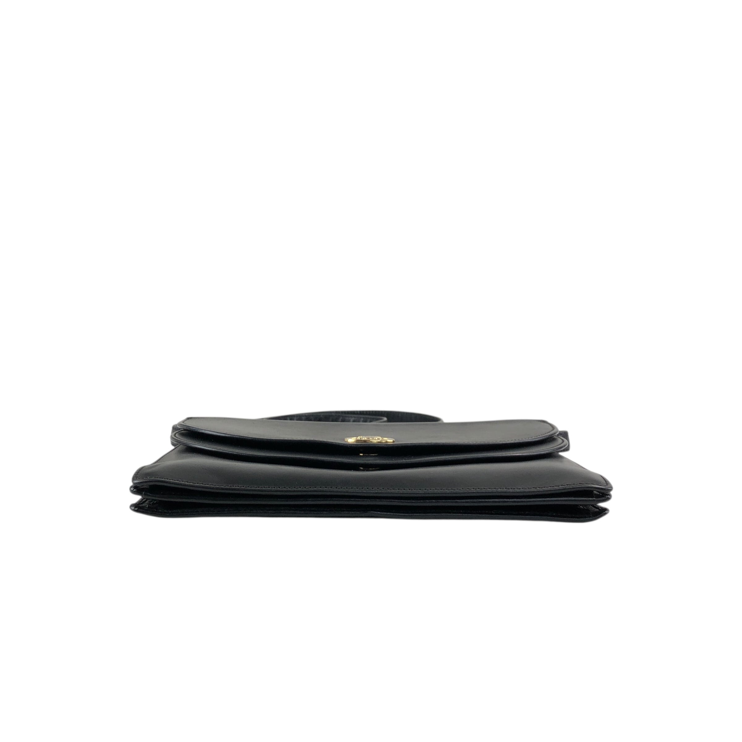 セリーヌ　ヴィンテージ　ショルダーバッグ　ハンドバッグ　レザー　ブラック CELINE（セリーヌ） ショルダーバッグ 馬車金具 オールドセリーヌ