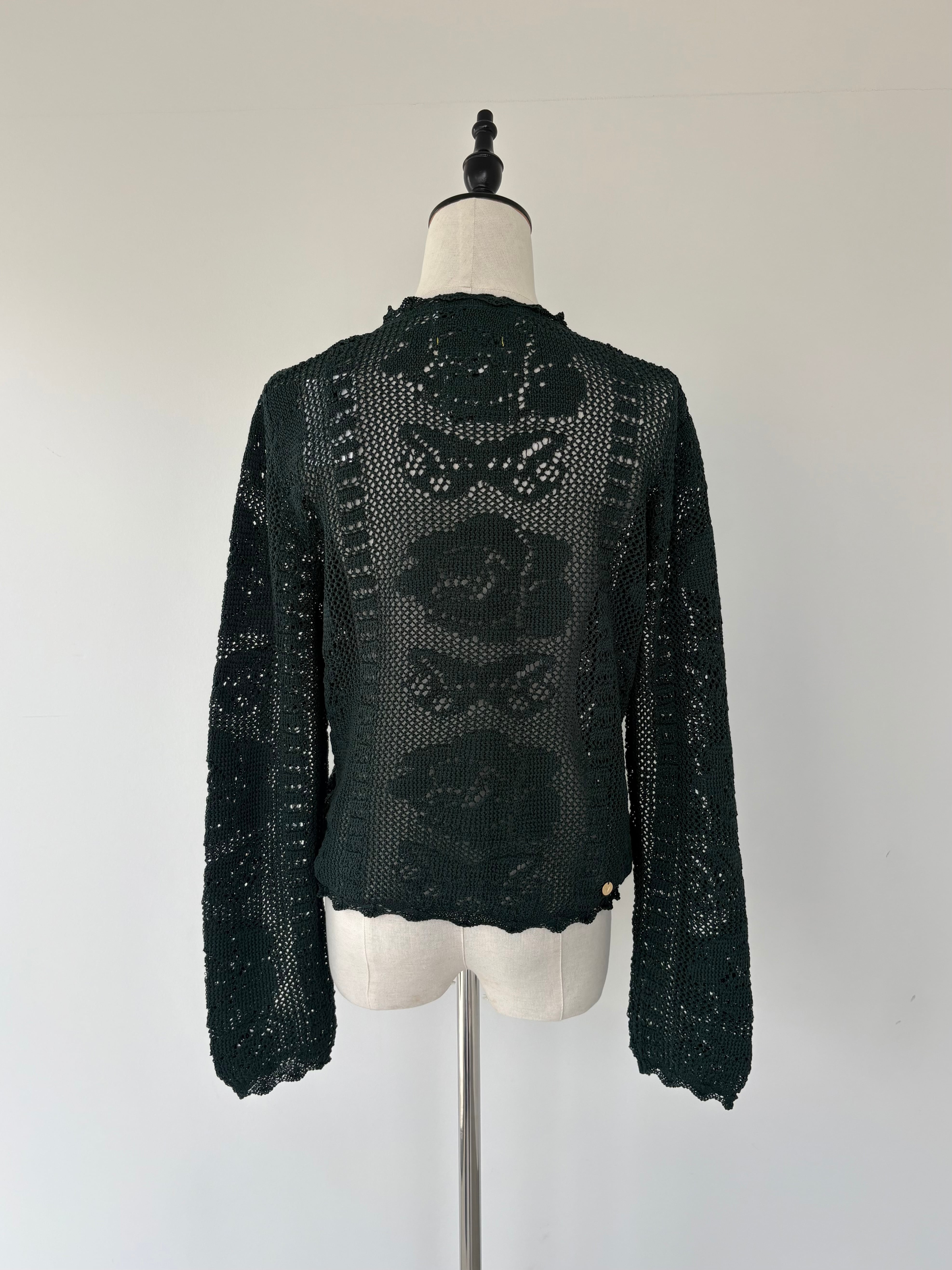 muveil ミュベール　ローズ刺繍カーディガン MUVEIL メッシュローズカーディガン MA262KCD007 | KOKO