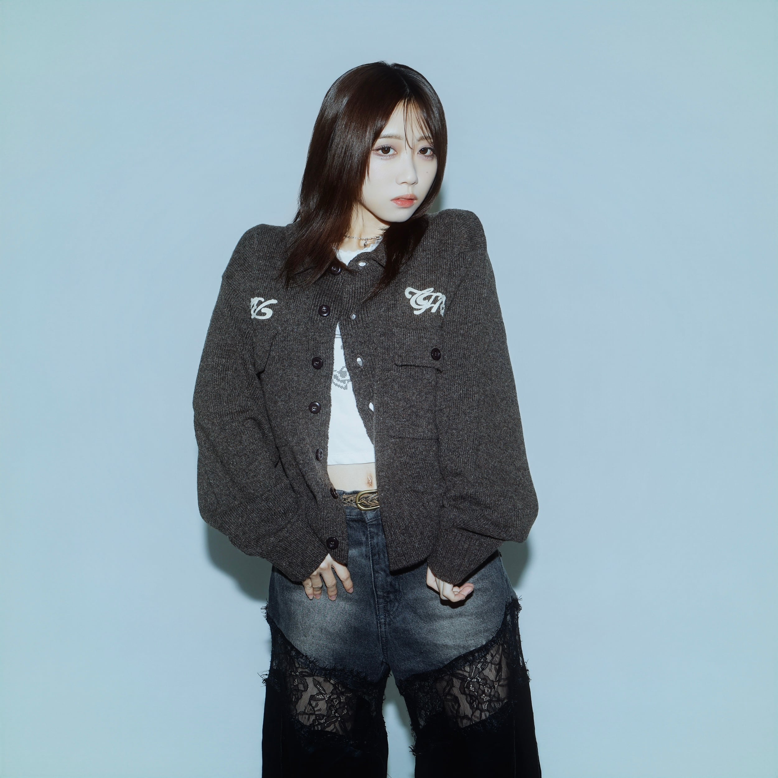 CHRONOIZM BROWN KNIT 【XXL】 KNIT JACKET <BROWN> | CHRONOIZM