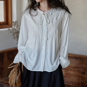 long sleeve casual white shirt tops