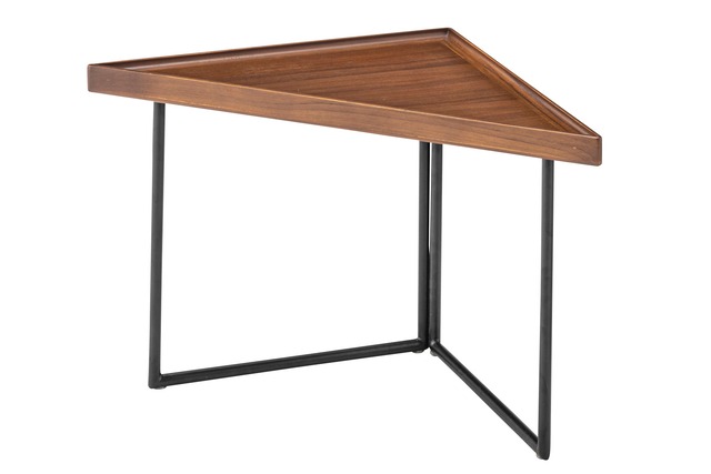 ミニテーブル コーナー S 天然木 チーク スタイリッシュ シンプルなテーブル 角に置くテーブル
