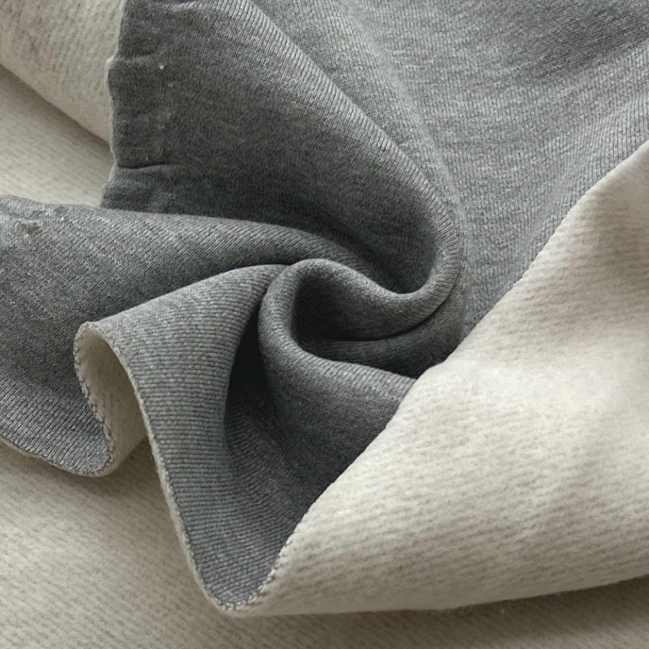 ★NY428◆2.9m◆綿100%裏起毛ニット生地◆グレー