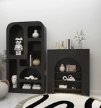 アーチ型シェルフ 本棚 ディスプレイラック 収納棚 韓国 インテリア おしゃれ モダン ミニマル 北欧風 環境に優しい 防水 お手入れ簡単 リビング収納