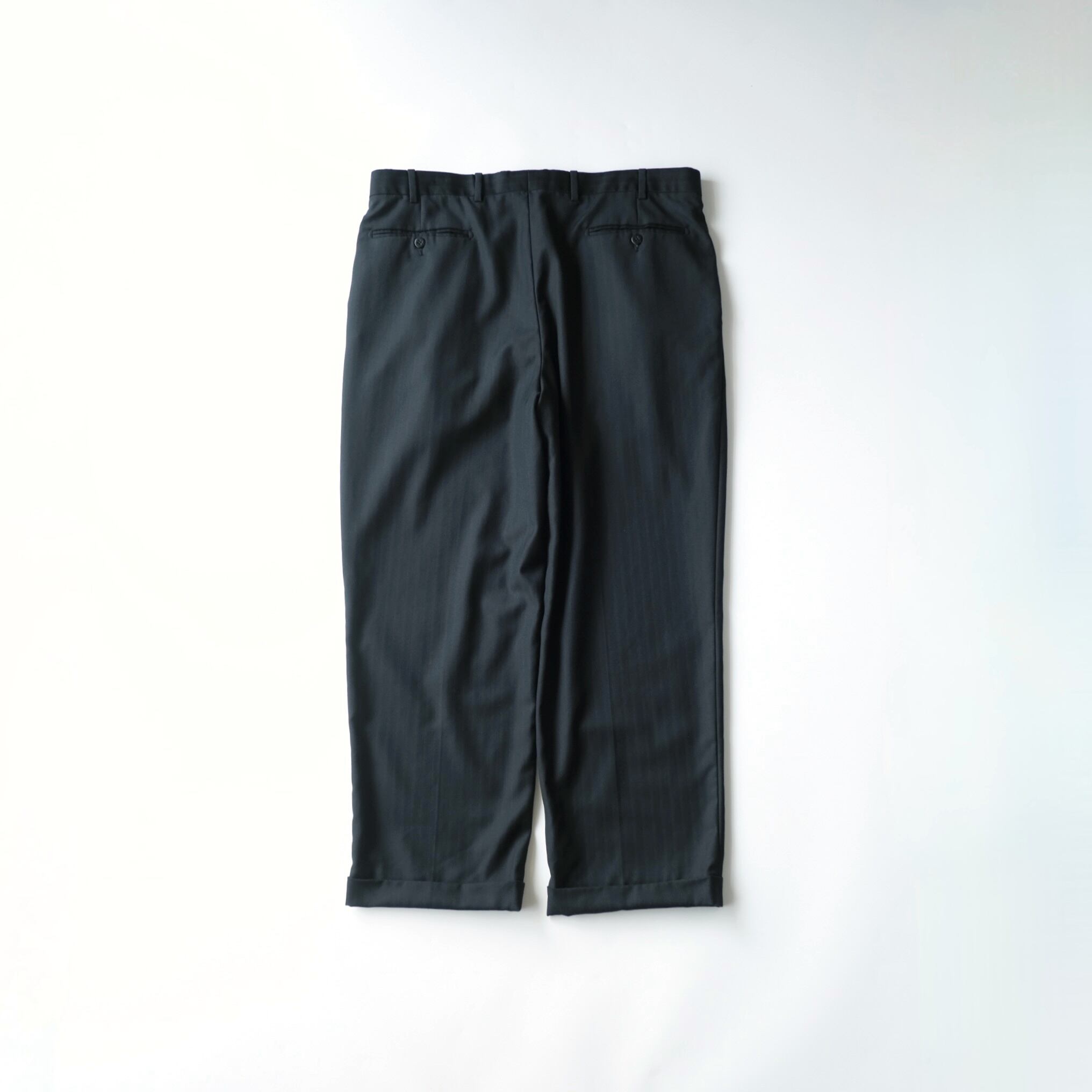 Zanella】Two-tuck Slacks Black 36 Made in Italy | RE:FOUND